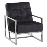 Hana Black Velvet Chair - Arm Chair