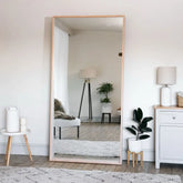 Hanaka - Full Length Natural Oak Rectangle Mirror - 200cm x 100cm - Mirror
