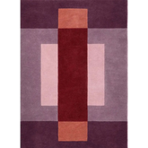 Hand-Carved Wool Geometric Rug – Multicolour - 120X170 cm / Block - Rugs