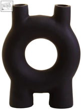 Black candle holder hapax small black candle holder with matte black finish two tapered candles and circular center hole