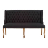 Harrison Black 2 Seat Bench Sofa