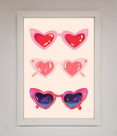 Heart Sunglasses Framed Poster