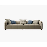 Home Contemporary Three Seater Sofa Set Real Leather