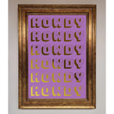 Howdy Foil Print - B0 (100 x 141 cm) / Bronze - Framed Print