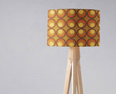 Brown and Orange Retro 1970's Design Lampshade, Ceiling or Table Lamp Shade