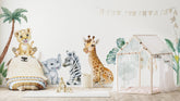 Adorable Safari Wall Decals - Removable Peel and Stick African Animals Stickers for Kids Room