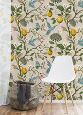 Lemon Grove Hummingbirds Peel and Stick Wallpaper - Removable Self-Adhesive for Nursery or Kitchen