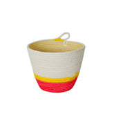 Planter Basket 100% cotton (17.4) Yellow