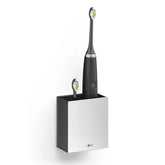 Zack Potes Premium Brushed Stainless Steel Toothbrush Holder - Wall-Mounted Electric Brush Organiser