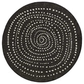 Indoor Outdoor Bali Reversible Round Rug - Ø 200 cm / Black - Rugs