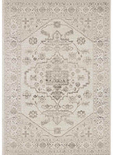 Beige and gray indoor outdoor rug navarino with vintage floral and geometric patterns perfect for indoor outdoor use
