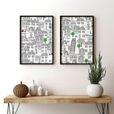 Italy print wall art | set of 2 travel posters