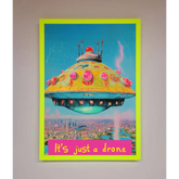 Its Just A Drone Framed Poster - A3 (29.7 x 42 cm) / Neon Green - Framed Print