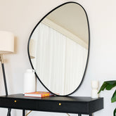 Izumi - Black Metal Irregular Pebble Mirror - 120cm x 90cm