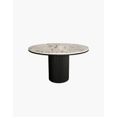 Jean Round Dining Table White & Black