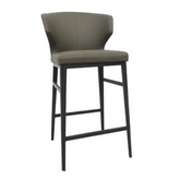 Jive Bar Stool - Grey Faux leather - Bar Stool