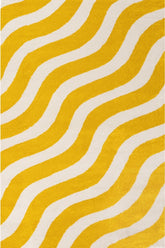 Joli Wave Yellow & White Rug