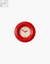 Vibrant red glossy jyotsna living room wall clock with cream face and red hands perfect for room wall clock display