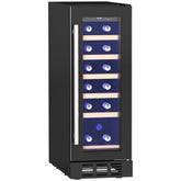 HOMCOM 19 Bottle 5-18\'e2\'84\'83 Wooden Rack Wine Fridge - Black