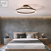 Modern black circular led ceiling light kagni light with sleek minimalist design perfect for contemporary spaces