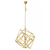 Kamara Brass Finish Six Bulb Pendant Light - Lighting