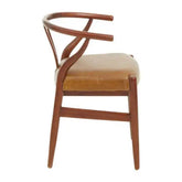 Kendari Cow Camel Leather Chair - Arm Chair