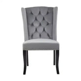 Kensington Townhouse Grey Velvet Dining Chair - Dining Chair
