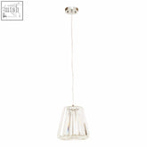 Kensington townhouse pendant light with clear crystal shade and polished chrome finish for modern interiors