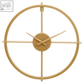 Kent small gold wall clock with a gold-toned minimalist circular frame and slender hands perfect for small spaces
