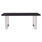 Kerala Large Black Pinewood and Glass Dining Table