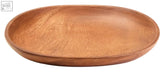 Kora acacia square plate with rounded edges features a smooth warm brown finish and natural wood grain for serving individual portions
