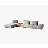 L-Shaped Sectional Two Seater/ Three Seater Sofa Linen - sofa