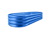 Blue corrugated galvanized metal raised garden bed kit perfect for vegetables and outdoor use 4x2x1ft
