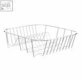 Silver wire dish drainer laurie small square chrome wire dish drainer with rectangular open grid design for efficient air drying