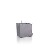 Gray textured canto stone plant pot with sleek modern design subtle branding plastic for indoor outdoor use