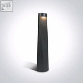 Modern black die cast led bollard with warm led illumination for stylish garden illumination pathways