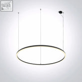 Modern black circular pendant light led circle rings with sleek design and 1600ma driver for commercial application