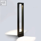 Black rectangular die cast garden path lights with warm 10w led illumination for outdoor pathways