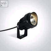 Black outdoor led garden spots with gold-finished cob led lens and textured housing for garden spots lighting