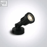 Black adjustable led garden spots 7070 with circular base and textured housing en60598-1 compliant