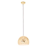 Leni Gold Finish Dome Pendant Light - Lighting