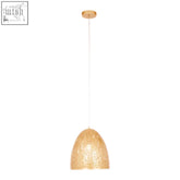 Lenno small gold pendant light with a hammered metal finish and sleek dome design gold pendant light
