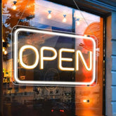 Lightingwill led neon open sign glowing white ultra bright open signs for business windows coffee shops bars