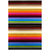 Linea Rainbow Striped Washable Rugs & Runners - 66X100 cm - Rugs