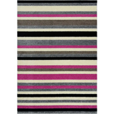 Linea Striped Pink Washable Rug - 66X100 cm - Rugs
