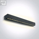 Modern black rectangular 2x13w wall light with sleek minimalist design and warm ambient lighting from linear outdoor series