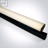 Black linear track light with sleek modern design and frosted diffuser perfect for stylish lighting setups