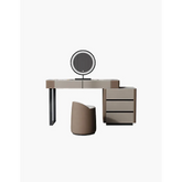 Lola Vintage Dressing Table With Chest Of Drawers & LED Mirror