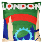 London Needlepoint Cushion - Cushion
