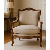 Louis Carved Arm Chair - Arm Chair